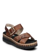 V7951-00 Shoes Summer Shoes Platform Sandals Brown Rieker