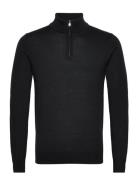 Blackhall Tops Knitwear Half Zip Jumpers Black Reiss