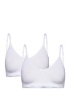 Little Wonder Soft Bra 2-Pack White Lingerie Bras & Tops Soft Bras Tan...