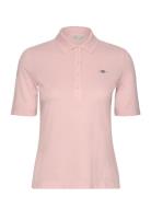 Slim Shield Ss Pique Polo Tops T-shirts & Tops Polos Pink GANT