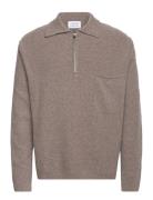 Scent Tops Knitwear Half Zip Jumpers Beige Libertine-Libertine