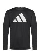 Run It Ls Sport T-shirts Long-sleeved Black Adidas Performance