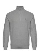 32/2 Cotton-Lsl-Plo Tops Knitwear Half Zip Jumpers Grey Polo Ralph Lau...