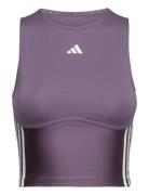 Hyglm Cro Tk Q1 Sport Crop Tops Sleeveless Crop Tops Purple Adidas Per...