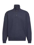 Zeglitchstitch Tops Knitwear Half Zip Jumpers Blue BOSS