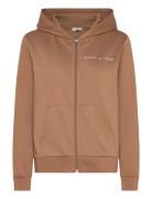 Reg Printed Graphic Zip Hood Tops Sweat-shirts & Hoodies Hoodies Brown...