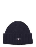 Shield Wool Beanie Accessories Headwear Hats Beanie Navy GANT