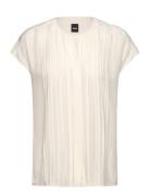 Berita Tops Blouses Sleeveless Cream BOSS