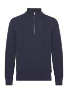 Ebrando-P Tops Knitwear Half Zip Jumpers Blue BOSS