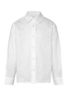 Herstal Linen Shirt Tops Shirts Short-sleeved Shirts White Grunt