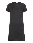 Shiny T-Shirt Dress Designers Short Dress Black Filippa K