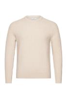 Millerson Designers Knitwear Round Necks Cream Reiss