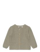 Button Knit Cardigan Tops Knitwear Cardigans Green Mango