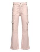 Pocket Cargo Jeans Bottoms Pink Mango