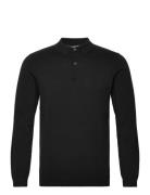 Resort Ls Polo Tops Polos Long-sleeved Black French Connection