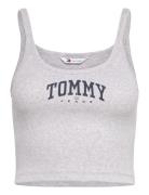 Tjw Crp Varsity 1 Tank Tops Crop Tops Sleeveless Crop Tops Grey Tommy ...