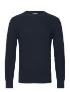 Arthur Knit Org Cotton Designers Knitwear Round Necks Navy J. Lindeber...