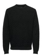 Onskalle Reg 12 Struc Crew Knit Noos Tops Knitwear Long Sleeve Knitted...