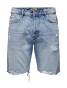 Onsedge Lbd Destroy 4981 Tai Dnm Shorts Bottoms Shorts Denim Blue ONLY...