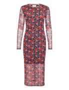 Binnamd Print Dress Knelang Kjole Multi/patterned Modström