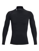 Ua Hg Armour Comp Mock Ls Sport T-shirts Long-sleeved Black Under Armo...