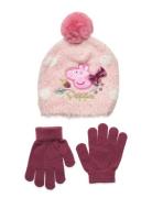 Bonnet & Gloves Accessories Headwear Hats Beanie Pink Gurli Gris