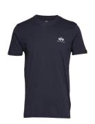 Basic T Small Logo Designers T-shirts Short-sleeved Navy Alpha Industr...