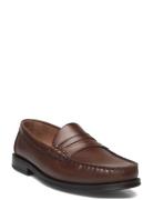 Aged-Leather Loafers Mokasiner Lave Sko Brown Mango