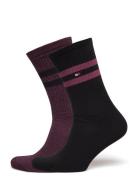 Th Men Sock 2P Mouline Sport Stripe Underwear Socks Regular Socks Burg...