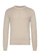 Oliver Structure Sweater Tops Knitwear Round Necks Beige J. Lindeberg