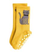 Cat 1-Pack Anti-Slip Socks Sokker Strømper Yellow Mini Rodini