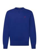 Rl Fleece-Lsl-Knt Designers Sweat-shirts & Hoodies Sweat-shirts Blue P...