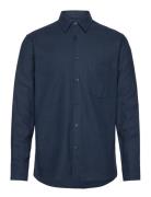 Alaska Flannel Sune Shirt Tops Shirts Casual Navy Mads Nørgaard