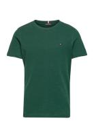 Essential Cotton Reg Tee S/S Tops T-shirts Short-sleeved Green Tommy H...