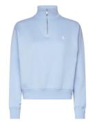 Fleece Quarter-Zip Tops Sweat-shirts & Hoodies Sweat-shirts Blue Polo ...