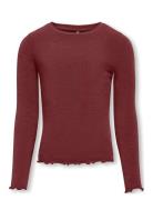 Kogamour L/S Top Jrs Tops T-shirts Long-sleeved T-shirts Burgundy Kids...