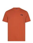 M Ss Simple Dome Tee Sport T-shirts Short-sleeved Orange The North Fac...