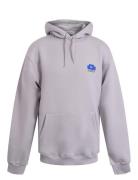 Hoodie W/Back Print Tops Sweat-shirts & Hoodies Hoodies Grey Hound