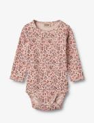 Body L/S Liv Bodies Long-sleeved Multi/patterned Wheat