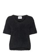 Juliana Short Sleeve Knit Tops Knitwear Jumpers Black Twist & Tango