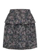 Skirt Flower Dobby Dresses & Skirts Skirts Short Skirts Navy Creamie