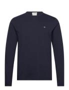 Slim Shield Ls T-Shirt Tops T-shirts Long-sleeved Navy GANT