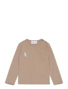 Unisex Shirt Tops T-shirts Long-sleeved T-shirts Beige Gugguu