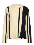 Stilla Blocking Knit Top Tops Knitwear Jumpers Beige NORR