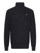 Bernard Roller Neck Tops Knitwear Turtlenecks Navy Morris