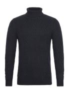 Maroll Pattern Tops Knitwear Turtlenecks Navy Matinique