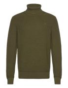 Bernard Roller Neck Tops Knitwear Turtlenecks Green Morris