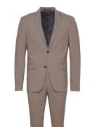 Plain Mens Suit - Normal Length Dress Beige Lindbergh