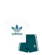 Short Tee Set Sets Sets With Short-sleeved T-shirt Blue Adidas Origina...