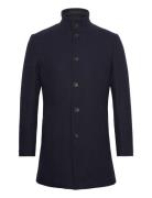 Bs Ontario Slim Fit Coat Ullfrakk Frakk Navy Bruun & Stengade